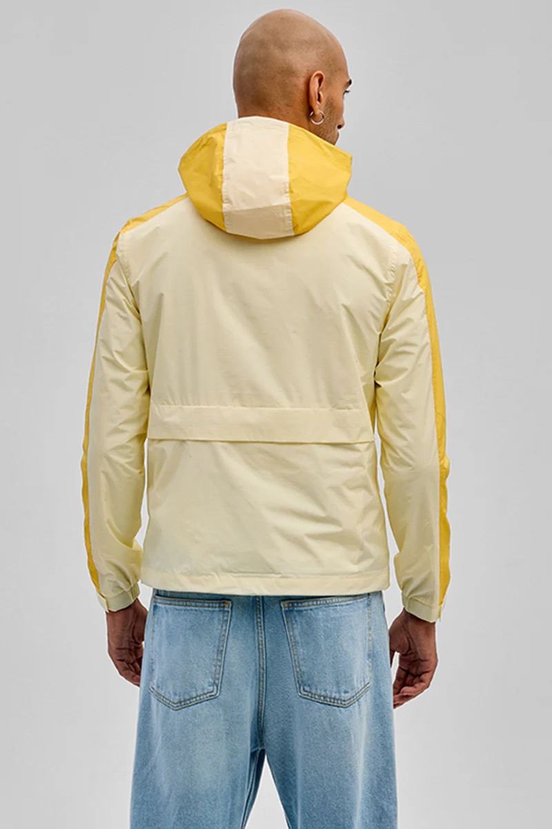 Yellow Colourblocked Ski Jacket