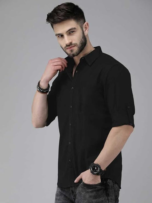 OTUS Men's Cotton Solid Formal/Semi Formal Shirt