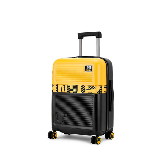 Urban Jungle Premium Cabin Trolley Bags, Polycarbonate Small (55 cm) Suitcase with USB Charging Socket, 8 Wheel Hardside Travelling Luggage for Men & Women (Sundaze Yellow)