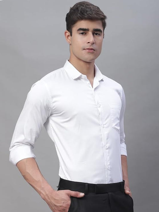 Majestic Man Slim Fit Satin Cotton Formal Shirt for Men