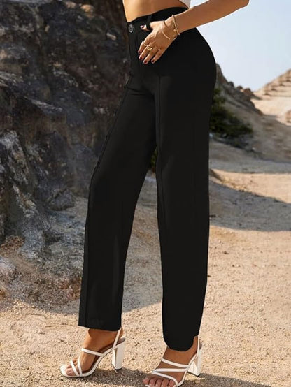 ROYALICA Women's High-Waisted Pant |Bell Bottom Trendy Retro-Chic Trousers - Perfect for Every Occasion