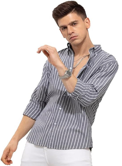 U-TURN Men's Cotton Solid Formal/Semi Formal Shirt