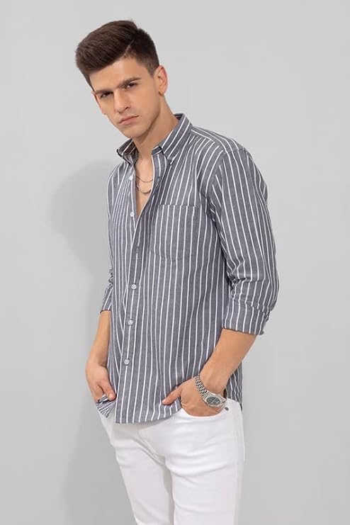 U-TURN Men's Cotton Solid Formal/Semi Formal Shirt