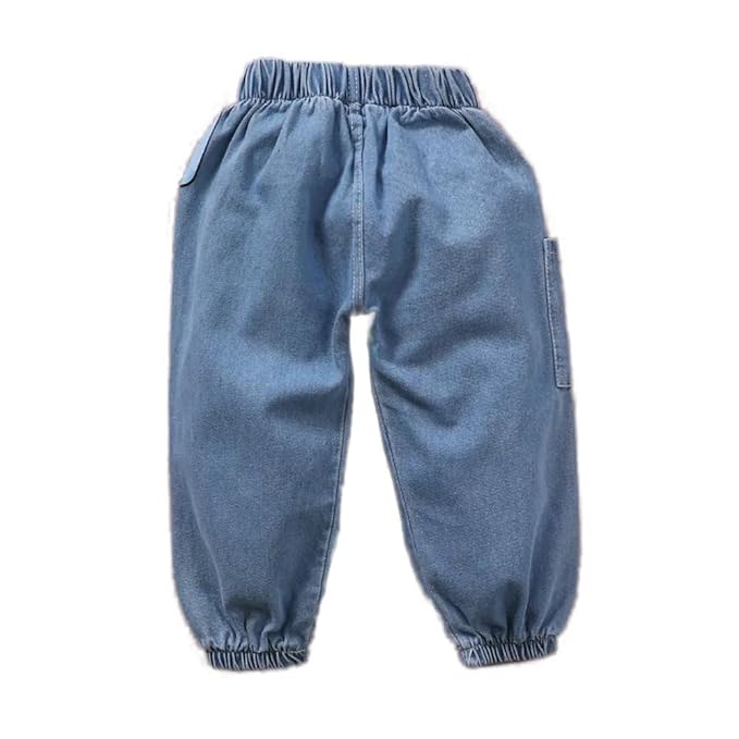 Hopscotch Boy's Blue Animal Print Regular Jeans