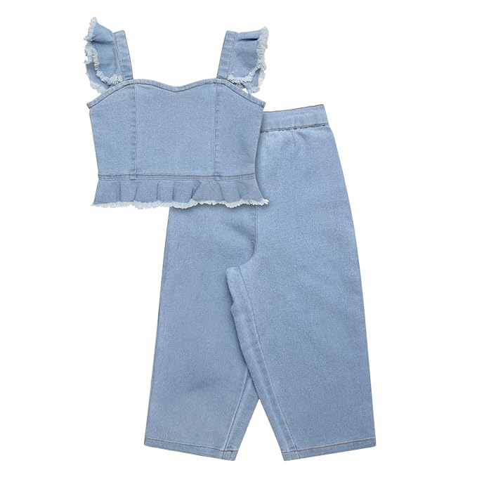 superminis Girls Denim Top And Trouser Co-Ords Set Dress