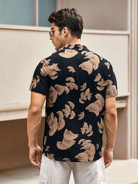 RodZen Men's Pure Cotton Popcorn Fabric Full Sleeve Checks Casual Shirt