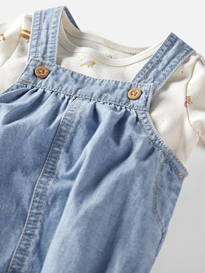 little planet by carter's Baby 2-piece Organic Cotton Shortall Set photo 4