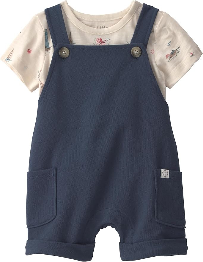 little planet by carter's Baby 2-piece Organic Cotton Shortall Set