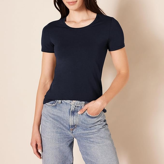 Amazon Essentials Women's Regular-Fit Short-Sleeve Crewneck T-Shirt, Multipacks photo 2