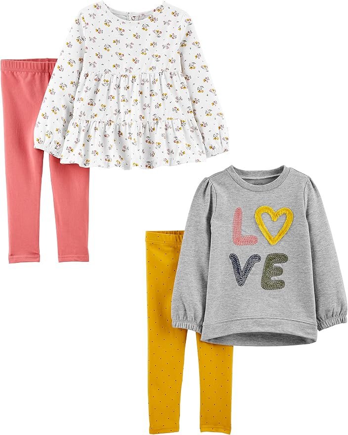 Simple Joys by Carter's Girls 4 piece Playwear Set